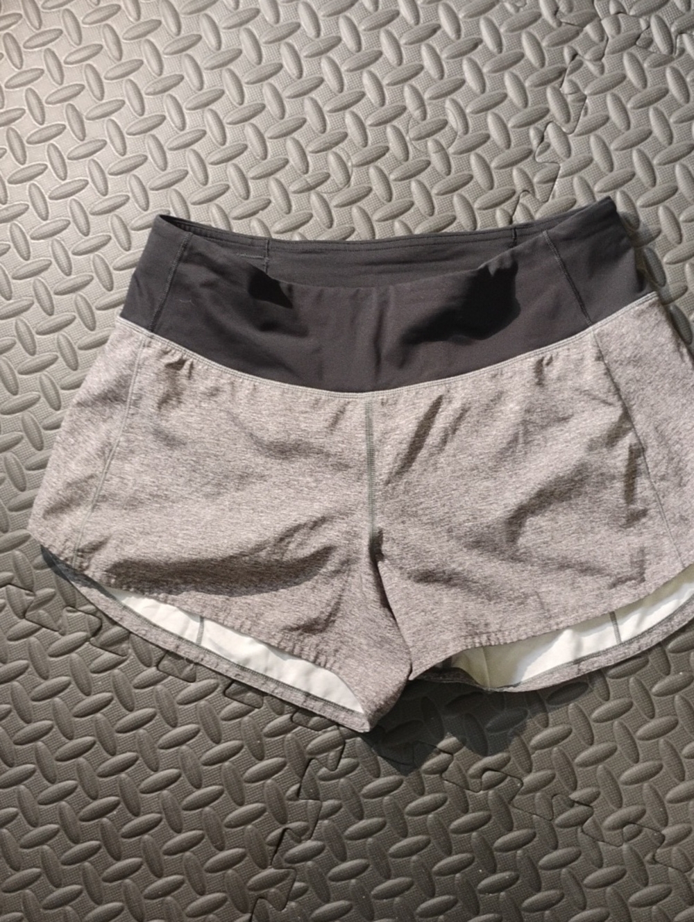 lululemon athletica Gray Shorts with Black Waistband